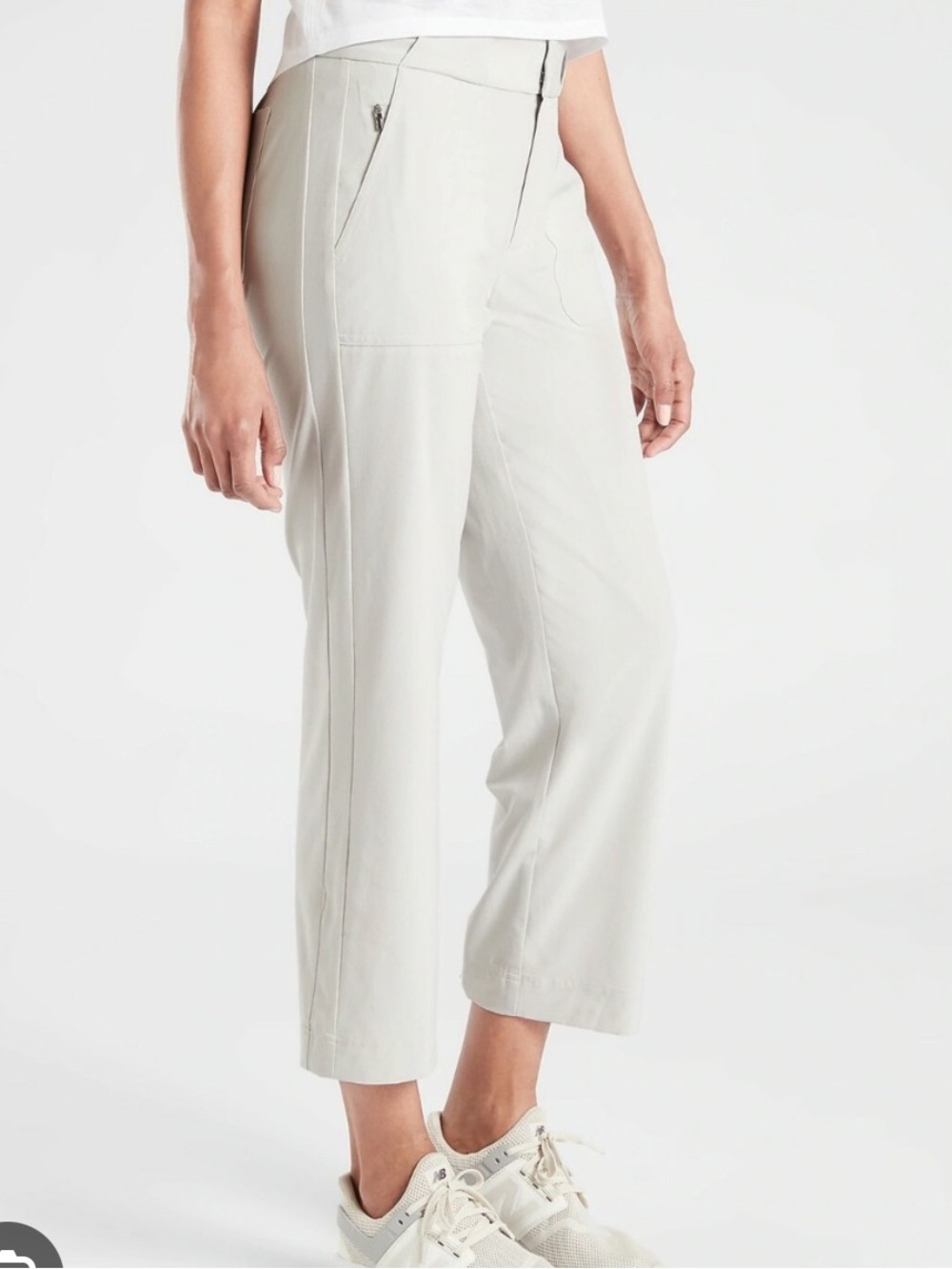 Athleta Tribeca Utility Crop Birch Gray Size 2 READ DESCRIPTION